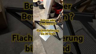 Flachdachhalterung für Solarmodule bis 30Grad - Bohren oder Beschweren. Balkonkraftwerk