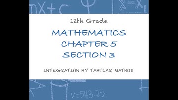 Integration By Tabular Method