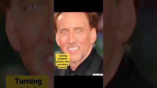Turning celebrity photos into caricature scenes #short