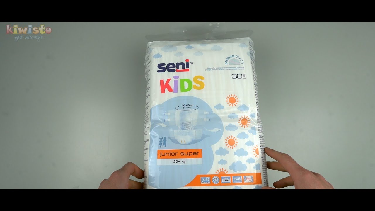 Review: Seni Kids Junior Super - kompakte Kinderwindel in XS | kiwisto Clips