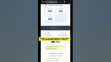 WBSSC GROUP C, GROUP D FORM FILL AND OFFICIAL NOTIFICATION.