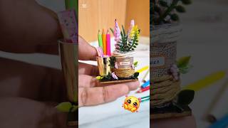 DIY Miniature Pen Holder ✏️✨ #shorts #miniature #diy #diyminiature #dollhouse #craft