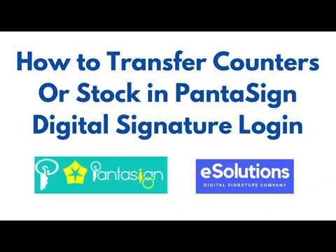 How to Transfer Stock or Counter from PantaSign Super Partner or Aligned Partner Login by eSolutions
