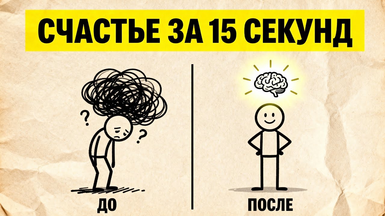 3 трюка для мозга, которые делают вас счастливее за 15 секунд ✨