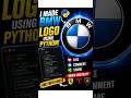 I Made a BMW Logo Using Python 😱🔥| Can Python Draw a BMW Logo? 🤯|This Python Code Drew a BMW Logo 😳