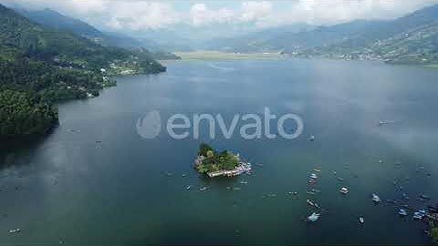 Aerial view of the phewa lake Nepal #pokhara #fewalake #footagenepal