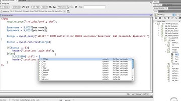 34 Session ile oturum kontrolü |  PHP Öğreniyorum