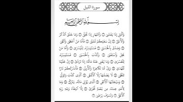سورة الليل - بصوت الشيخ ياسر الدوسري