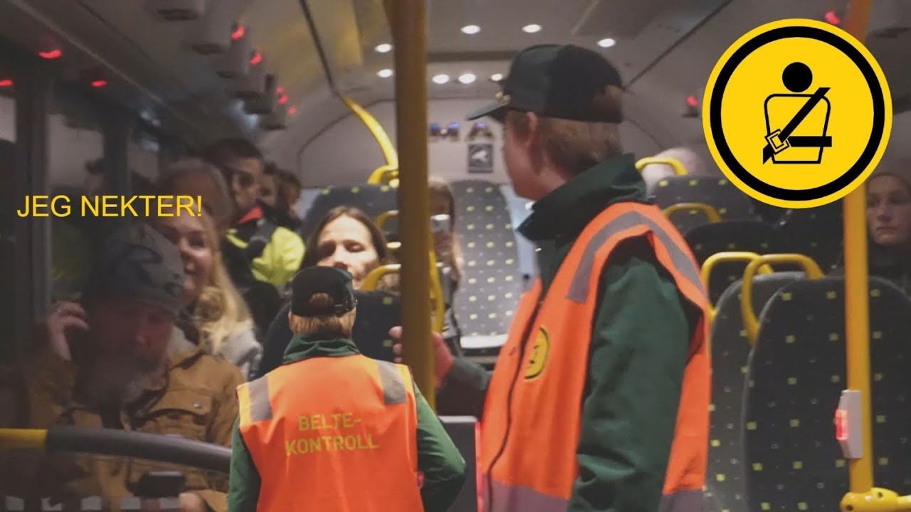 Beltekontroll På Bussen Prank |  Tar På Belter På Folk
