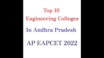 Top 10 Engineering Colleges In Andhra Pradesh 2022 | AP EAMCET | Vishnu