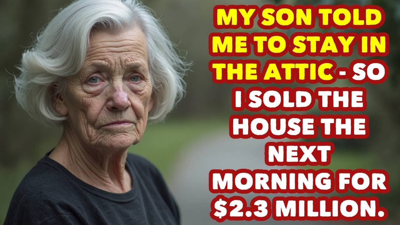 My son asked me to stay in the attic—so I listed the house the next morning