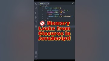 ⚠️ Memory Leaks from Closures in JavaScript!  #coding #programming #javascript