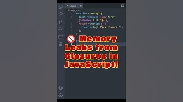⚠️ Memory Leaks from Closures in JavaScript!  #coding #programming #javascript