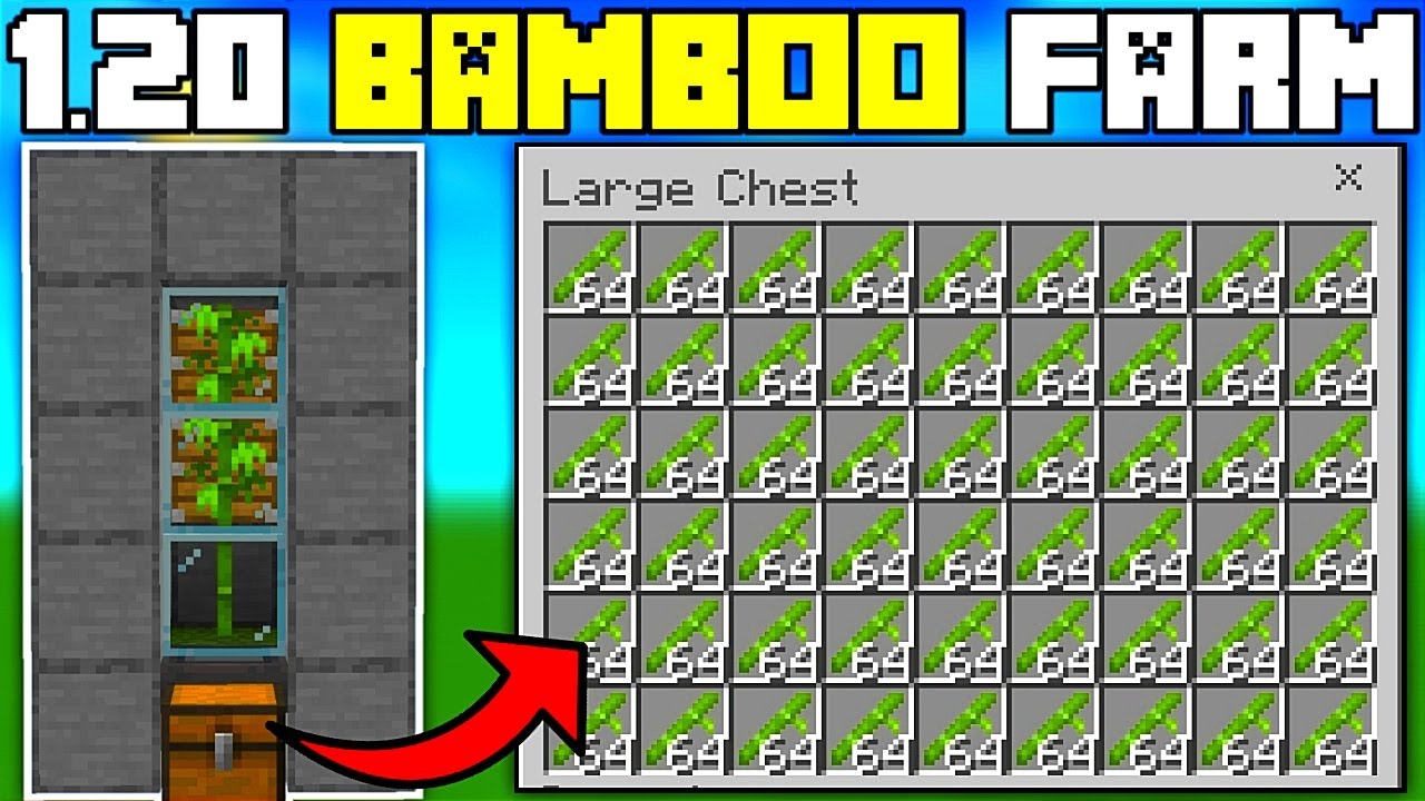 🦅 Best Bamboo Farm In Minecraft Bedrock 1.20! YouTube