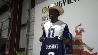 DeMarvion Overshown makes appearance at Longview Rodeo