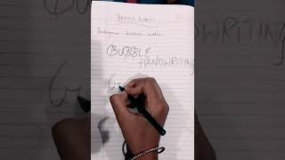 BUBBLE HANDWRITING A-J ( part 1)  | artisticbuddiess | #shorts  #calligraphy  #youtube  #talented