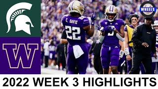 #11 Michigan State vs Washington | College Football Week 3 | 2022 College Football Highlights