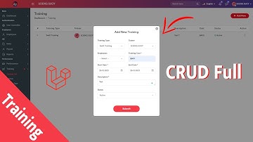 Full CRUD on Training HR Laravel 8 | HR Management System