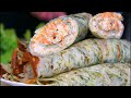 Блины из кабачков с начинкой. Вкусная закуска из кабачков.