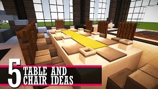 Here are 5 table and chair design ideas to help you improve your minecraft building interiors. Have any build design ideas? Send 