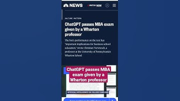 ChatGPT Passes MBA Exam Given by a Wharton Professor #chatgpt #chatgpttutorial #chatgpttomakemoney