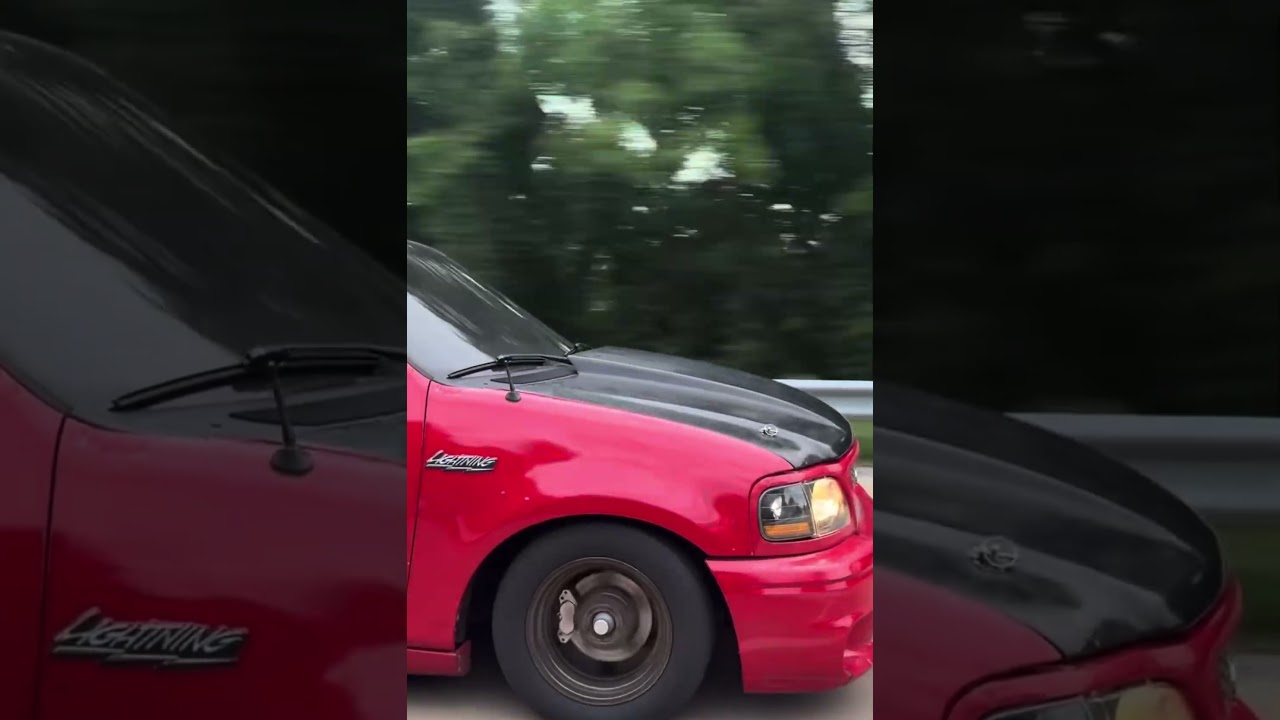 Turbo Ford Lightning with our street/drag brakes out on the streets @AerospaceComponentsOfficial