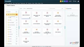 Report Generation - PrismERP
