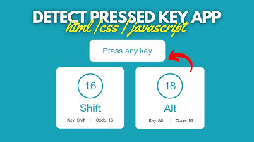 Detect Pressed Key with HTML CSS JavaScript | Key Press Event Tutorial for Beginners