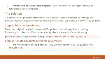 How to Properly Manage Bitmap Resources in C#  with Dispose()