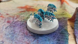 Painting A Hive Fleet Tiamet Ripper Swarm Day 128 Of Painting Miniatures Everyday.