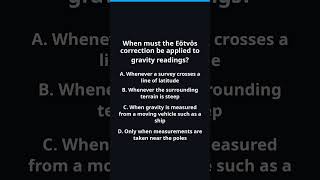 Gravity Methods in Geophysics Quiz #19: Eötvös Correction
