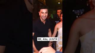 Ranbir Kapoor, Alia Bhatt, Jr. NTR together at restaurant #ranbirkapoor #aliabhatt #jrntr #kjo