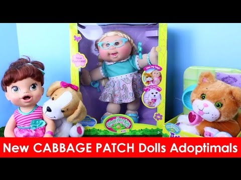 New CABBAGE PATCH Dolls Adoptimals + Baby Alive Lucy Toy Review & Pet ...