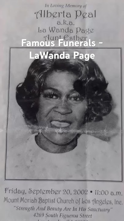 Famous Funerals - LaWanda Page #death #history #funeral #famous #