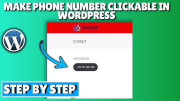 How to make phone number clickable in wordpress (Simple)