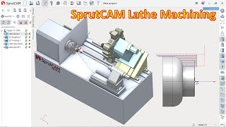 SprutCAM Tutorial #8 | SprutCAM Lathe 2 Axis Toolpath Machining Basic Beginners