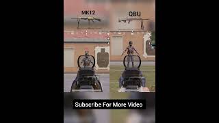 MK12 vs QBU | Damage Battle | Level 3 Helmet/Vest Damage Test #bgmi #pubg #gaming #trendingshorts
