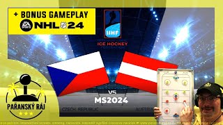 MS2024: Česko - Rakousko | Komentuji reálný zápas a o přestávkách hraji NHL 24 přes XSX | CZ 1440p60