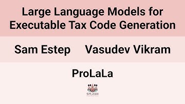 [ProLaLa24] Large Language Models for Executable Tax Code Generation