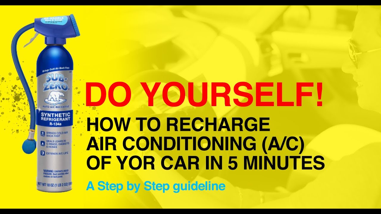 How to Recharge Car Air Conditioning in 5 minutes with R134a Air