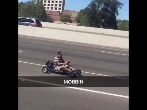 Go Kart Tailed By Police On Busy Highway