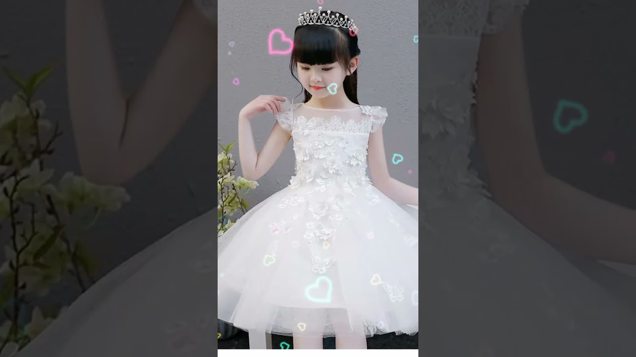Party Wear White Frock Designs For Kids Dress Collection YouTube Short