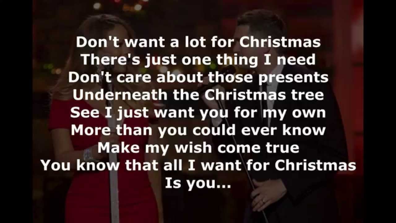 all i want for christmas is you buble lyrics