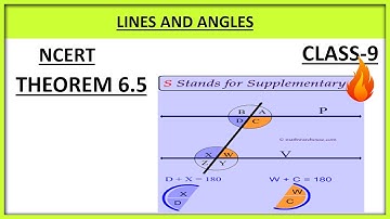 Lines and Angles  Theorem:6.5 proof ||Chapter 6|| Ncert class 9th maths   #linesandangles