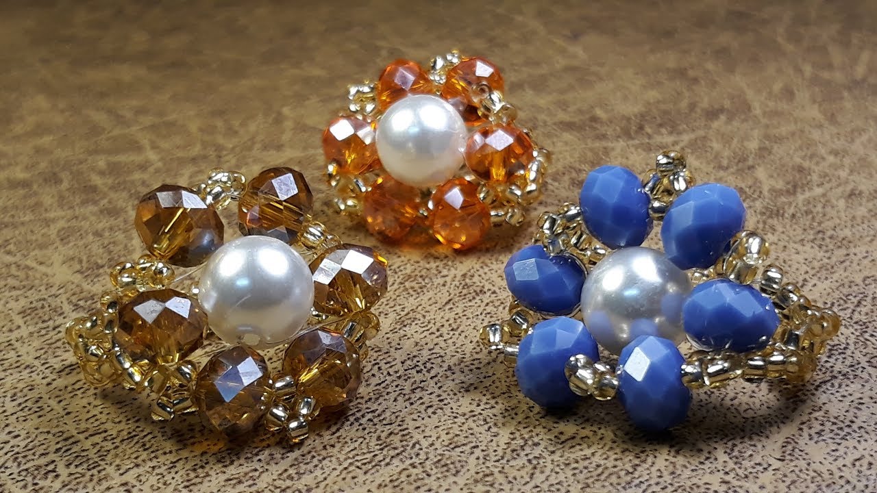 Hermoso Anillo con Perla y Cristales...Clase #86!!