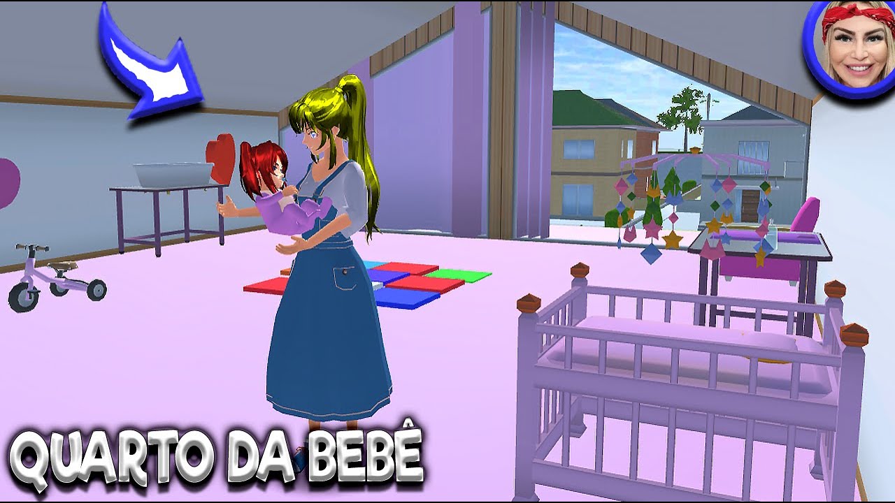NOVO QUARTO da MINHA BEBÊ  - TUTORIAL + ID PROPS no SAKURA SCHOOL SIMULATOR