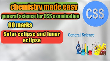 Solar eclipse and lunar eclipse || General Science || CSS Examination
