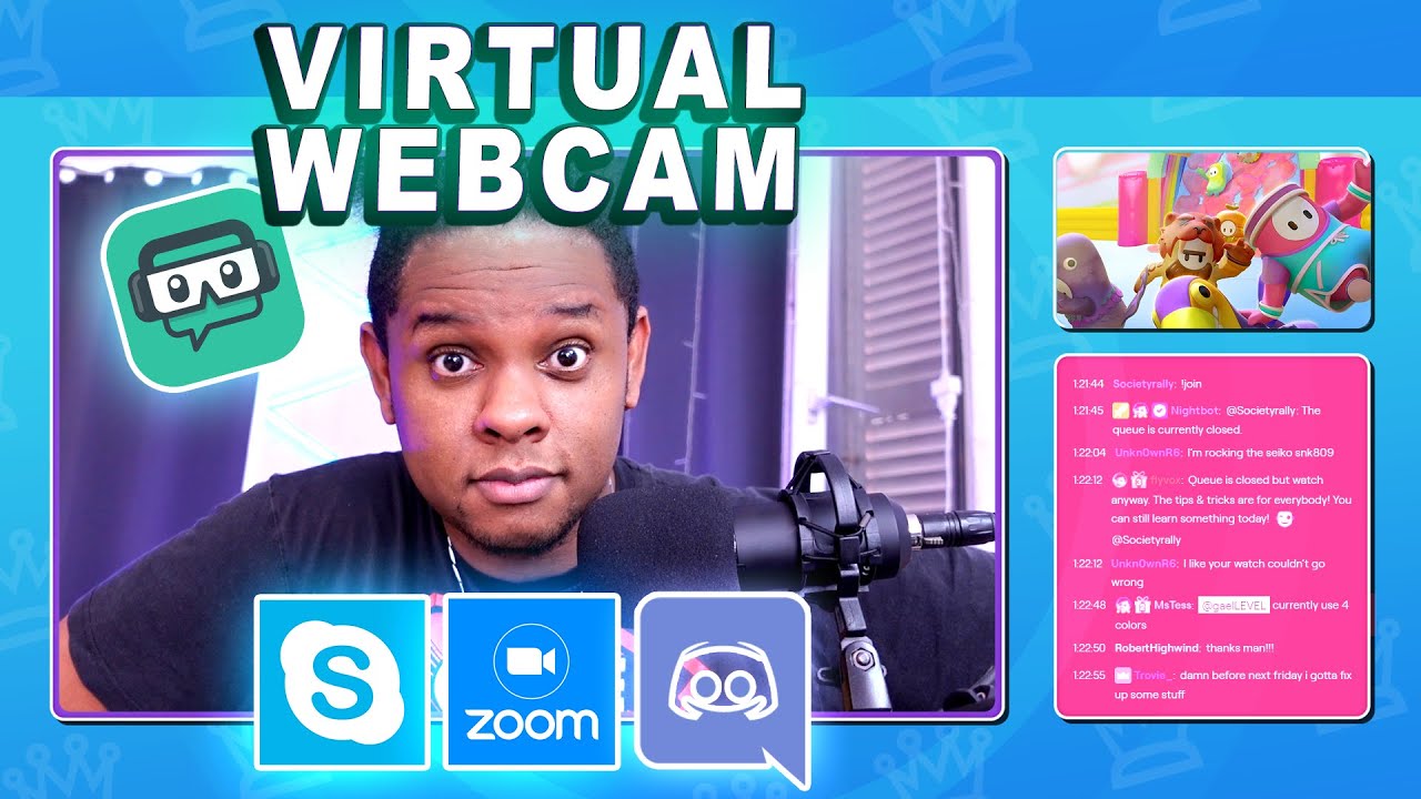 Virtual Webcam For Zoom Skype Discord With Streamlabs Obs Tutorial Youtube