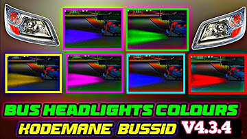 All BUSS HEADLIGHT COLOUR FUll KODNAME V4.3.4 FOR BUS SIMULATOR Indonesia #bussid