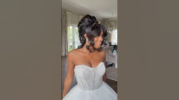 Lace Tip: great option for brides before make up #lacefrontwig #bridalhairstyle #weddingdress #updo